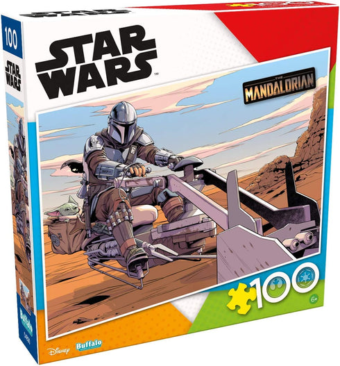 Buffalo Games - Star Wars - Speed Biker Strike - 100 Piece Jigsaw Puzzle for Families - Finished Size 15.00 x 11.00