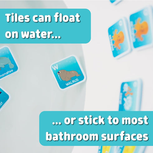 3+ Chuckle & Roar Bath Matching Memory Game for Kids Ages Water-Safe Foam Alphabet Matching Game for Toddlers, Bathtub