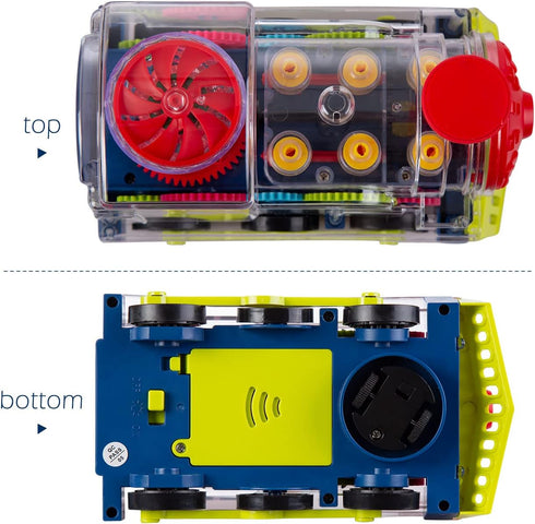 Berry President Transparent Electric Gear Train Toy with Flashing Lights and Music for 2-5 Year Old Boys
