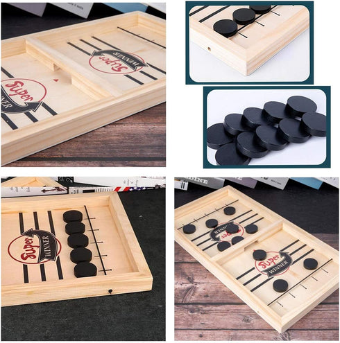 Fast Sling Puck Game - Sling Board Games Toy for Kids & Adults, Paced Winner Board Games