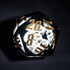 D20 55mm 20 D20 Cusdie Large Dice with Sharp Edges, D&D Sided Dice, Handmade DND Giant for RPG, Table Games(White