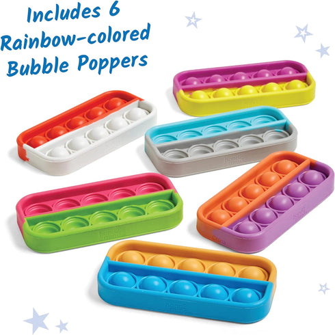 hand2mind Ten Frame Sensory Bubble Poppers, Pop Fidget Toys for Kids, Math Manipulatives for Classroom