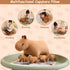 SQEQE Capybara Mommy Plush with 4 Cute Babies, Super Soft Capybara Stuffed Animals for Gift