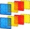 Gemmicc 8 PCS Large Magnetic Tiles, Jumbo Magnet Base Plates, STEM Building Blocks for Kids Boys and Girls