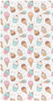 Jynexis Ice Cream White-3 Print Baby Crib Sheets, Cotton Fitted Crib Sheet, Soft