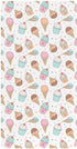 Jynexis Ice Cream White-3 Print Baby Crib Sheets, Cotton Fitted Crib Sheet, Soft