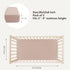 100% 52"x28" 2 Pack Bearmoss Muslin Crib Sheets Cotton Baby Crib Sheets Fitted for Standard Crib Mattress & Toddler Bed