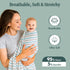 Swaddle Blankets for Newborns, Soft & Breathable Baby Blanket, Neutral Receiving Blankets for Boys & Girls - Mint