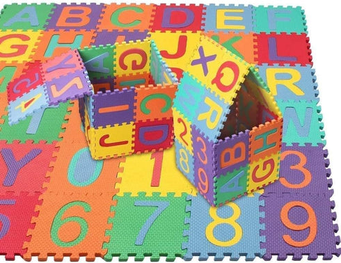 Kangler (36-Piece Set) 5.9inch 5.9inch Kids Foam Puzzle Play Mat x Interlocking EVA Floor Tiles with Alphabet