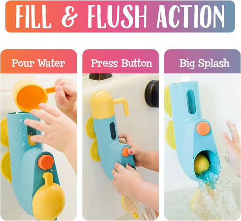 1-3 4 5 Fill N' Splash Submarine Bath Toy - Bath Toys for Toddlers - - Years Old Bath Tub Toys for Boys & Girls
