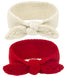 IZUS Baby Girl Turban Headband - Warm Rabbit Knot Hair Band, Knit Head Wrap for Newborn, Toddler, Children (Red + Beige)