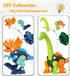 HAFUZIYN 4 Pack 3 4 5 6 7 8Year Dinosaur Toys for Kids, Take Apart Dinosaur Toys with Electric Drill for Old Boys