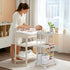 3 Modanais Baby Diaper Caddy Organizer Cart - Tier Rolling Storage Cart with Wheels, Baby Essentials Nursery Storage