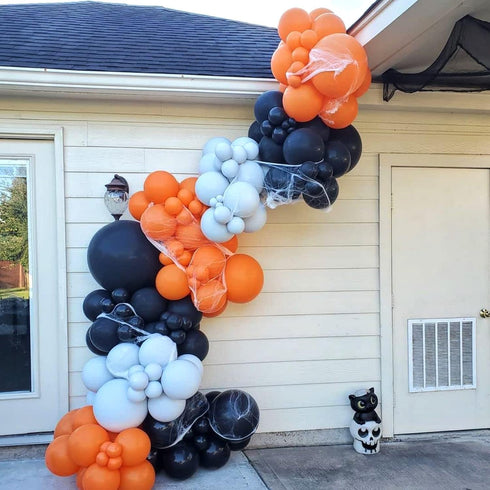 Black Balloon Garland Arch Kit - 100 Pack of 18/12/10/5 Inch Latex Balloons for Party Decorations