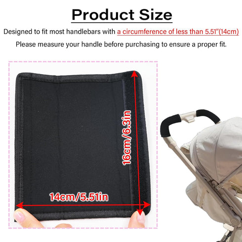 LiXiongBao 2Pcs 6.3 5.51inches * Stroller Handlebar Cover,Pushchair Armrest Handle Protector Cover,Pram Bumper Bar