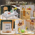 126Pcs Set 1:24 8+, Miniature Kitchen DIY House Kit Cooking Room Furniture with Plug-in LED Light & Modular Base, Scale