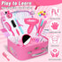 Gifts2U Playset Set Hair Salon Toys for Girls, Girl Beauty Salon Pretend Hair Styling with Blow Dryer, Barber Costume