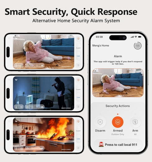 Gyliziex 2K 2.4&5Ghz 2 Cameras for Home Security Indoor Robot, Indoor Camera WiFi Wireless Pet/Nanny/Dog Camera Phone