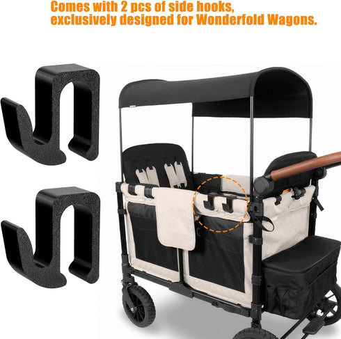 LUAATT Wagon,2 Pack W4,Perfect Multipurpose Side Hooks for Wonderfold Sturdy Hooks Accessories Compatible