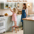 11.7 Inch Wooden Step Stool, Bathroom Stool for Adults, Step Stool for Toddlers, Plant Stool with Four Detachable