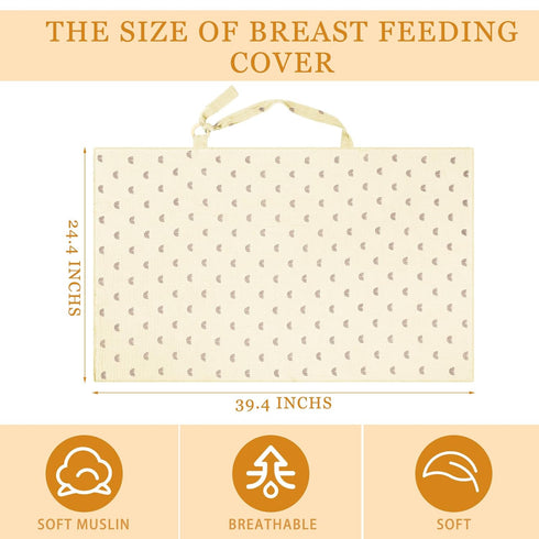 3 Treela Pcs Muslin Cotton Breathable Nursing Cover Multi Use Car Seat Stroller Breastfeeding Cover for Breastfeeding