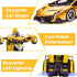 AMENON Remote Control Transform Car Robot Boys Toys with Lights, 2.4Ghz 1:18 Rechargeable 360° Rotating Race Car