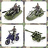 Set: 5 3-5 deAO Military Vehicles Toy Combat Boat, Helicopter, Tank Toy with Army Men Figures, Accessories - Great Army