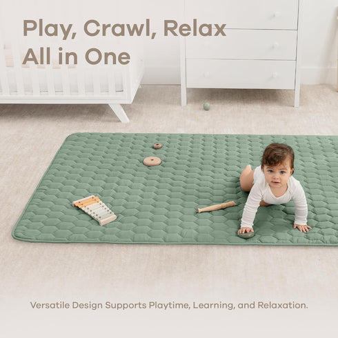 48 72 inches Comfy Cubs Rectangle Kids Play Mat - Medium x Soft Quilted Baby Floor Mat with Non-Slip Bottom - Plush