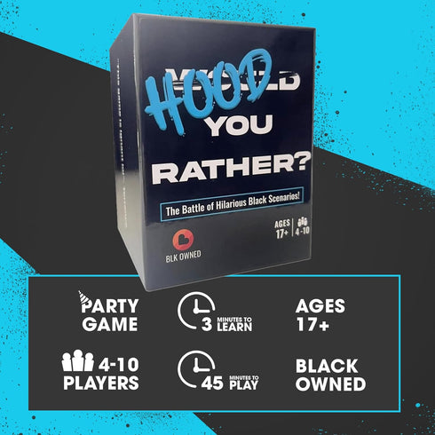 Doin' The Most - Hood You Rather: Urban Black Culture Party Game for Adults, 200 Mind-Blowing Cards, Ages 17+