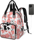 Mularoka Backpack Backpack Milk Cow Tattoo Diaper Bag with Insulated Pockets USB Charging Port for Work Travel Holiday