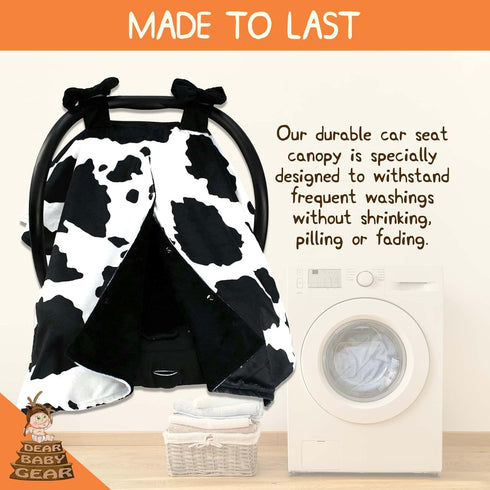 40x30" Dear Baby Gear Car Seat Cover for Boys & Girls - Baby Carseat Canopy w/Snap Opening - Infant Seat Cover -Nursing