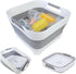 GIMWA 2.6 Gal(10L) Collapsible Wash Basin for Baby Bottles, Gray Space-Saving Collapsible