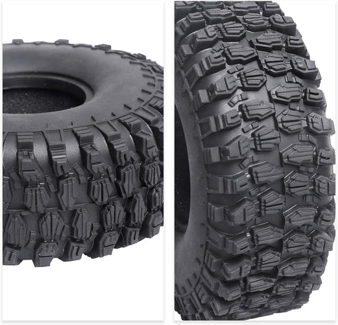 4PCS 4.7 Inch Outer Diameter RC Crawler Tires 1.9 Inch Tires for Axial SCX10 90047 SCX10 III AXI03007