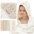 6-Pack Organic Cotton Baby Bath Set - Embroidered Hooded Towel & 5