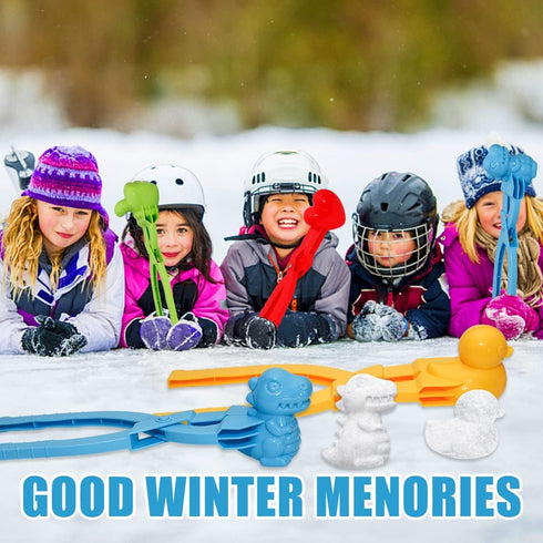 Holady 4PCS Large Size Snowball Maker Clip,Snowball Maker Tool with Handle for Snow Ball Fights, Snow Toys Kids Winter