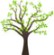 Amaonm Removable Cartoon Giant Brown Tree Wall Decals - DIY Leaves Wall Sticker for Nursery, Kids Room, Bedroom, Living