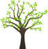 Amaonm Removable Cartoon Giant Brown Tree Wall Decals - DIY Leaves Wall Sticker for Nursery, Kids Room, Bedroom, Living
