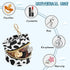 Cow Spots Round Pacifier Storage Case with Zipper, Portable Pacifier Case for Travel, Diaper Bag & Purse, Pacifier
