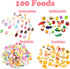 150Pcs Miniatures Food Drinks Bottles Doll House Accessories - 1:12 Playset for Pretend Play Kitchen Game