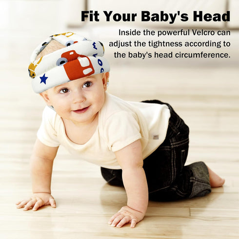 Baby Head Protector Helmet for Crawling Walking, Adjustable Soft Cushion Infant Safety Cap for Learning