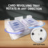 GSE Dual Deck 360° Rotating Canasta Card Holder Tray for Kids & Adults - Swivel Cards Holders