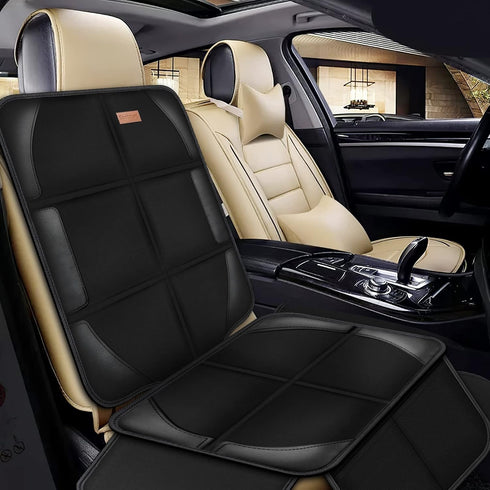 600D 2) Car Seat Protector Covers for Child Car seat mat, Waterproof Non-Slip with Storage Pockets, Cushion Protectors