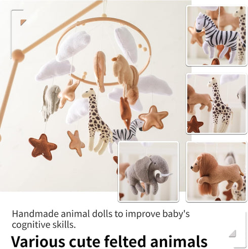 Ikubigu Baby Mobile for Crib, Baby Crib Mobile for Boys Girls, Baby Mobile for Bassinet, Boho Nursery Mobile, Nursery
