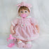 ENADOLL Lifelike Reborn Baby Doll, 16 Inch Realistic Girl with Pink Headband, Gift Set for Kids Age 3+