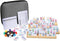 JOYOUSLIFE Mexican Train Numbers Dominoes with 4 Wood Trays, Color Double 12 Numerical
