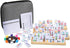 JOYOUSLIFE Mexican Train Numbers Dominoes with 4 Wood Trays, Color Double 12 Numerical
