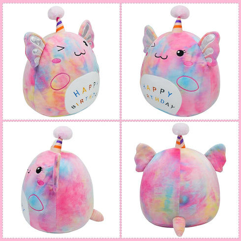 12 Inch LICSOR Axolotl Plush Toy Cute Unicorn Axolotl Birthday Stuffed Animal Soft Axolotl Plushies Pillow Multicolour