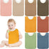 Newwiee 8 Pcs Large Muslin Pullover Baby Bibs Full Coverage Toddler Slip