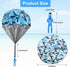 10 Pcs Parachute Toy, Camo Blue Parachute Men Toy, Tangle Free Throwing Hand Throw Outdoor Flying Gifts