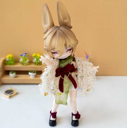 16cm Time-1pc) CALEMBOU BJD Blind Box, Jumping Moon Time Rabbits Series Ball Jointed Doll, Cute Dress Up Doll